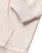Waffle Knit Pullover Hoodie - Non-Branded-Beige-Regular-Detail--Zac---L