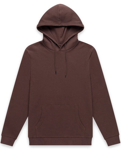 Waffle Knit Pullover Hoodie - Non-Branded-Brown-Regular-Mock--Zac---L