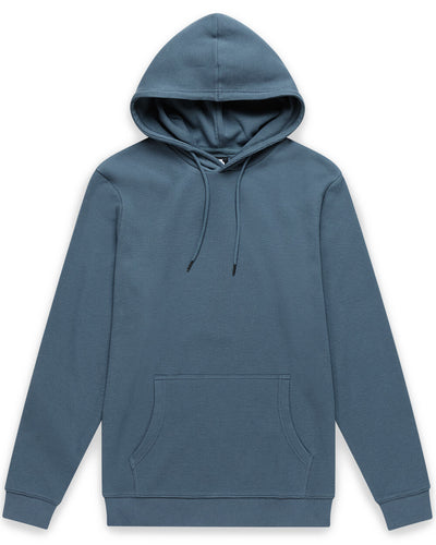 Waffle Knit Pullover Hoodie - Non-Branded-Indigo-Regular-Mock--Zac---L