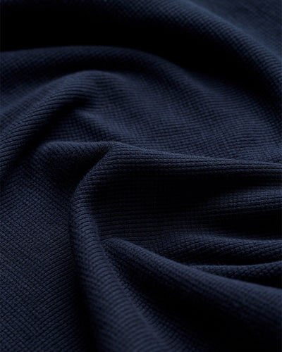 Waffle Knit Pullover Hoodie - Non-Branded-Navy-Regular-Detail3--Zac---L