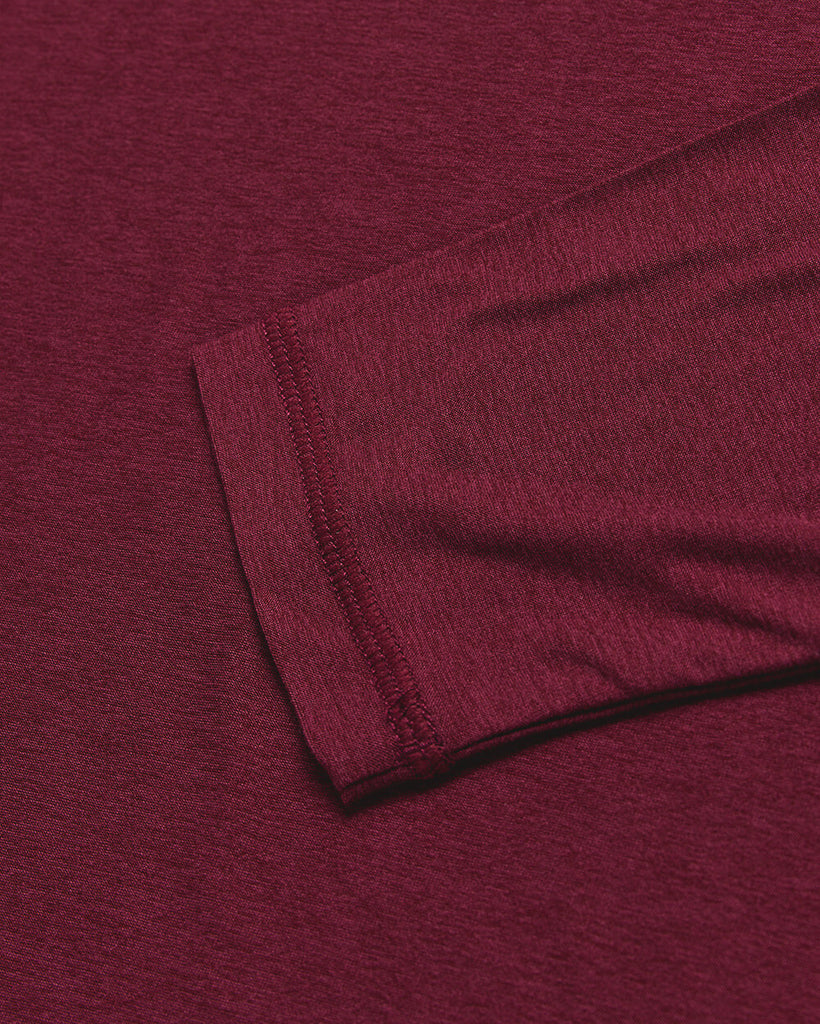 Long Sleeve Active Tee - Non-Branded-Dark Maroon-Regular-Detail--Zac---L