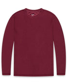Long Sleeve Active Tee - Non-Branded-Dark Maroon-Regular-Mock--Model---L