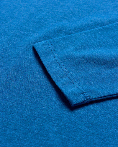 Long Sleeve Henley Tee - Non-Branded-Cool Blue-Regular-Detail--Zac---L