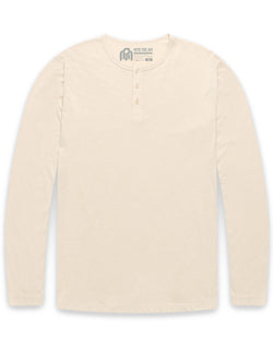 Long Sleeve Henley Tee - Non-Branded-Beige-Regular-Mock--Zac---L