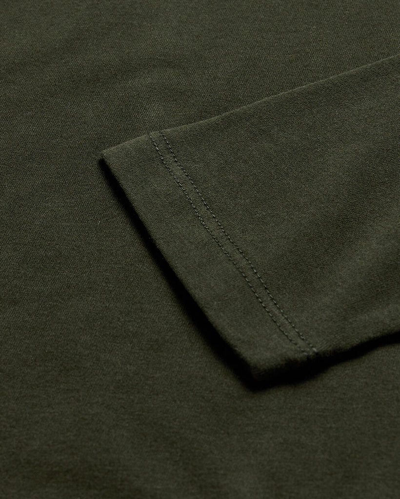 Long Sleeve Henley Tee - Non-Branded-Midnight Olive-Regular-Detail--Zac---L