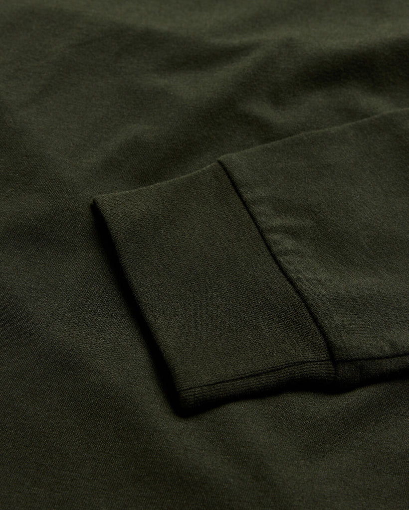 Long Sleeve Tee - Non-Branded-Midnight Olive-Regular-Detail--Model---L