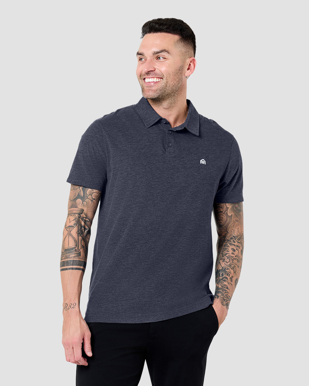 Polo-Navy-Regular-Front--Model---M