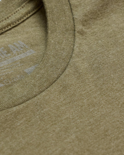 Basic Tee - Logo-Olive Green-Reg-Regular-Detail--Model---L