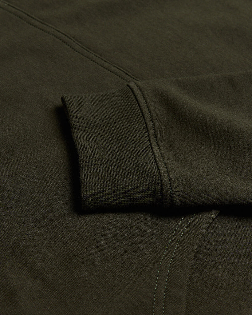 Pullover Hoodie (Classic Pocket) - Non-Branded-Midnight Olive-Regular-Detail--Model---L