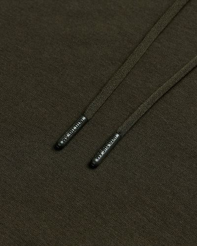 Pullover Hoodie (Classic Pocket) - Non-Branded-Midnight Olive-Regular-Detail2--Model---L