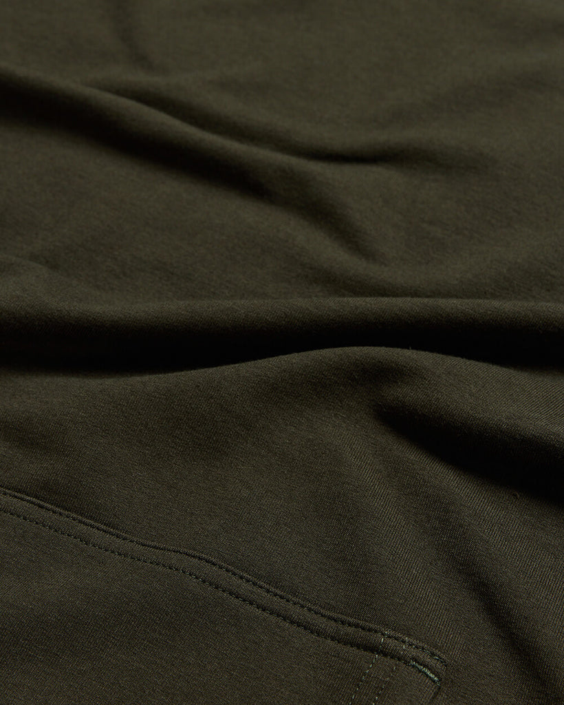 Pullover Hoodie (Classic Pocket) - Non-Branded-Midnight Olive-Regular-Detail3--Model---L