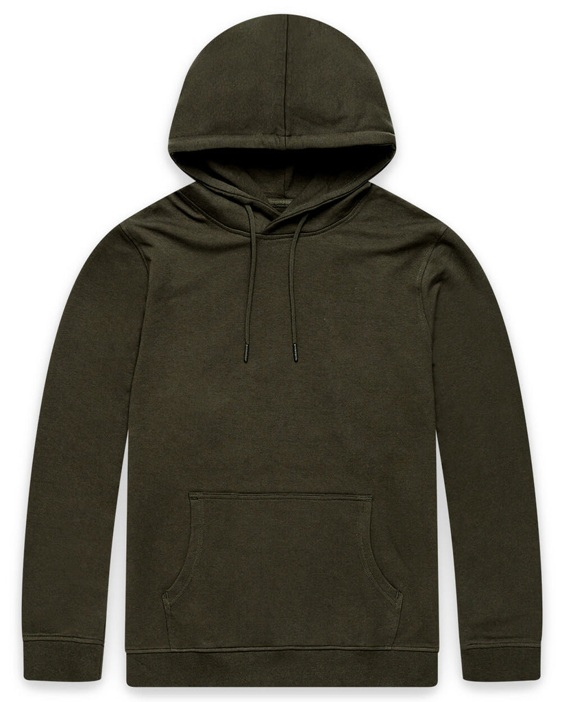 Pullover Hoodie (Classic Pocket) - Non-Branded-Midnight Olive-Regular-Mock--Model---L