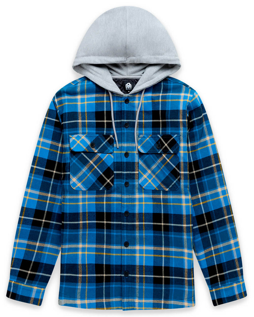 Ridgeview Flannel Jacket - Non-Branded-Blue Multi Plaid-Regular-Mock--Zac---L