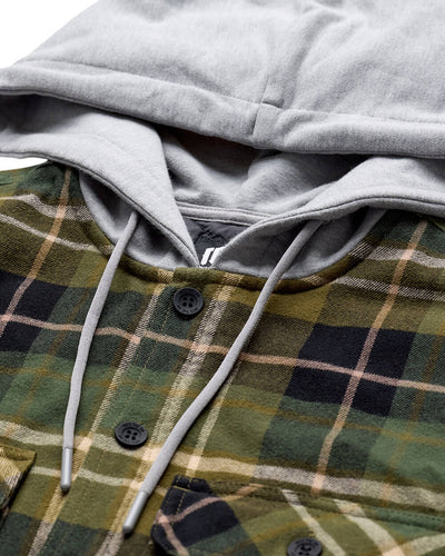 Ridgeview Flannel Jacket-Dark Olive Multi Plaid-Regular-Detail--Model---L