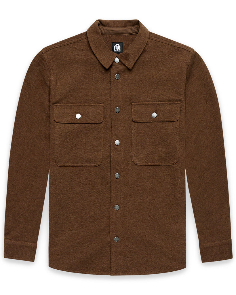 Sierra Shirt Jacket-Brown-Regular-Mock--Zac---L