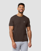 Basic Tee - Branded-Brown-Tall-Regular-Front--Model---L