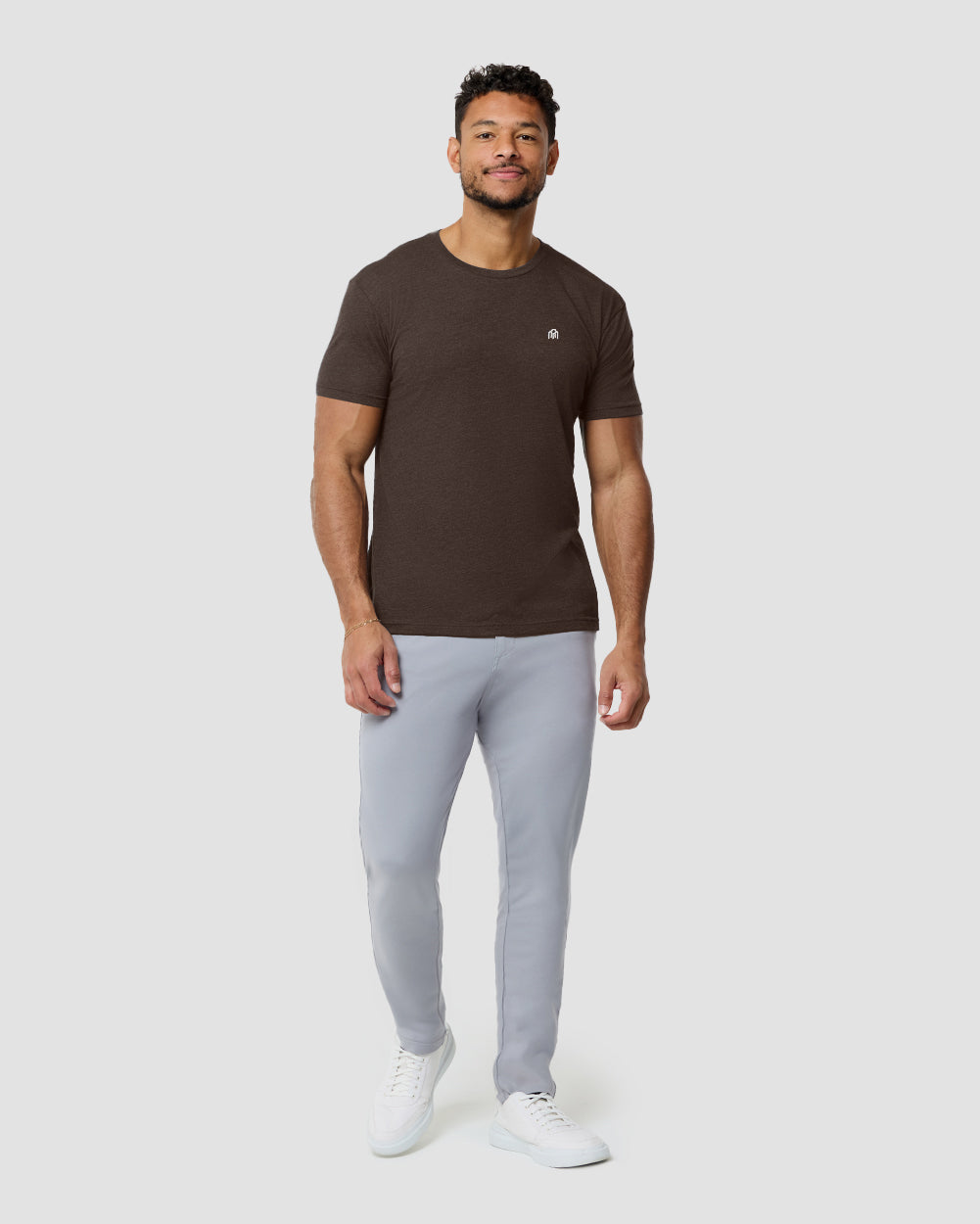 Basic Tee - Branded-Brown-Reg-Regular-Full--Model---L