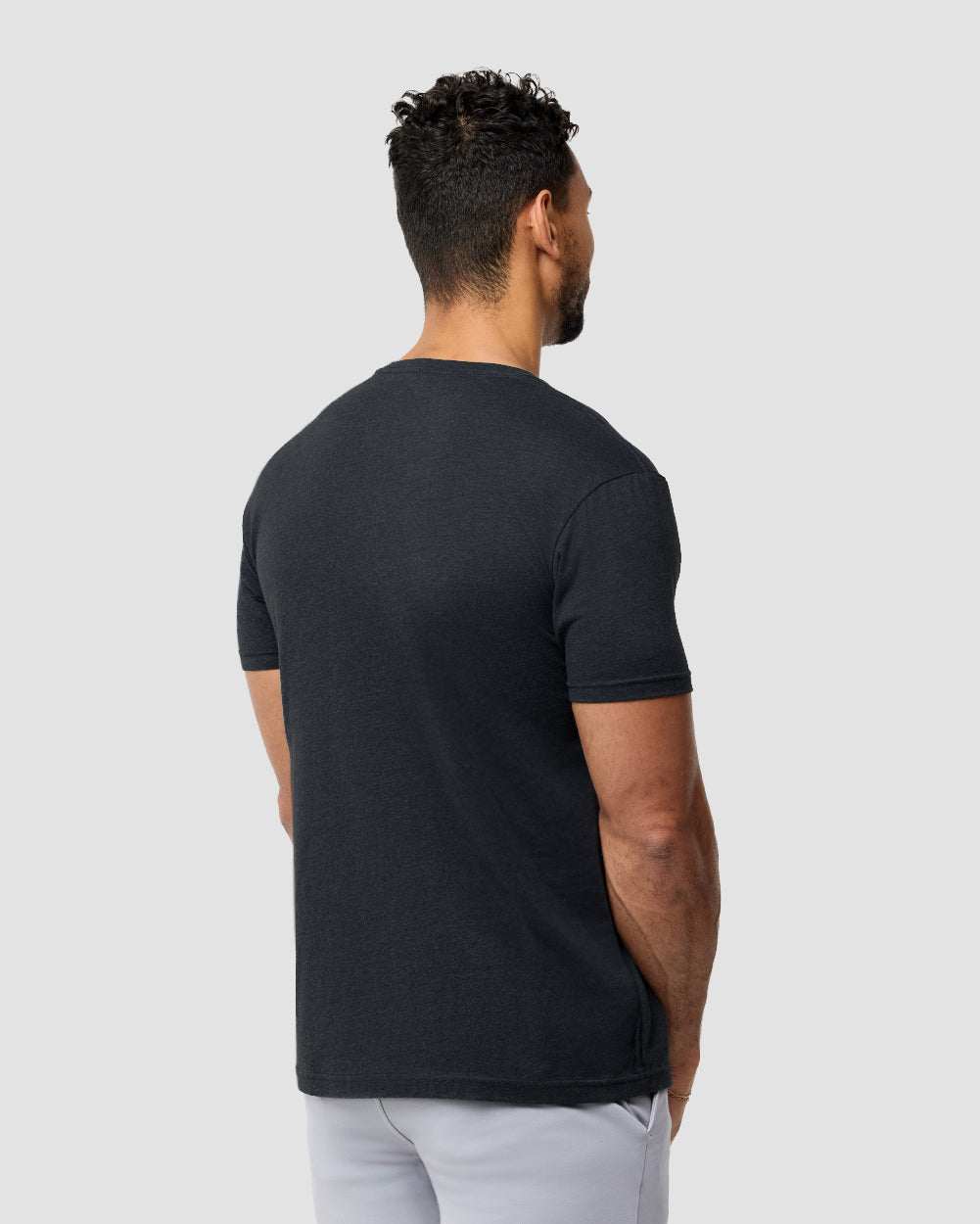 Basic Tee - Branded-Charcoal-Reg-Regular-Back--Model---L