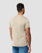 Basic Tee - Branded-Cream-Tall-Regular-Back--Model---L