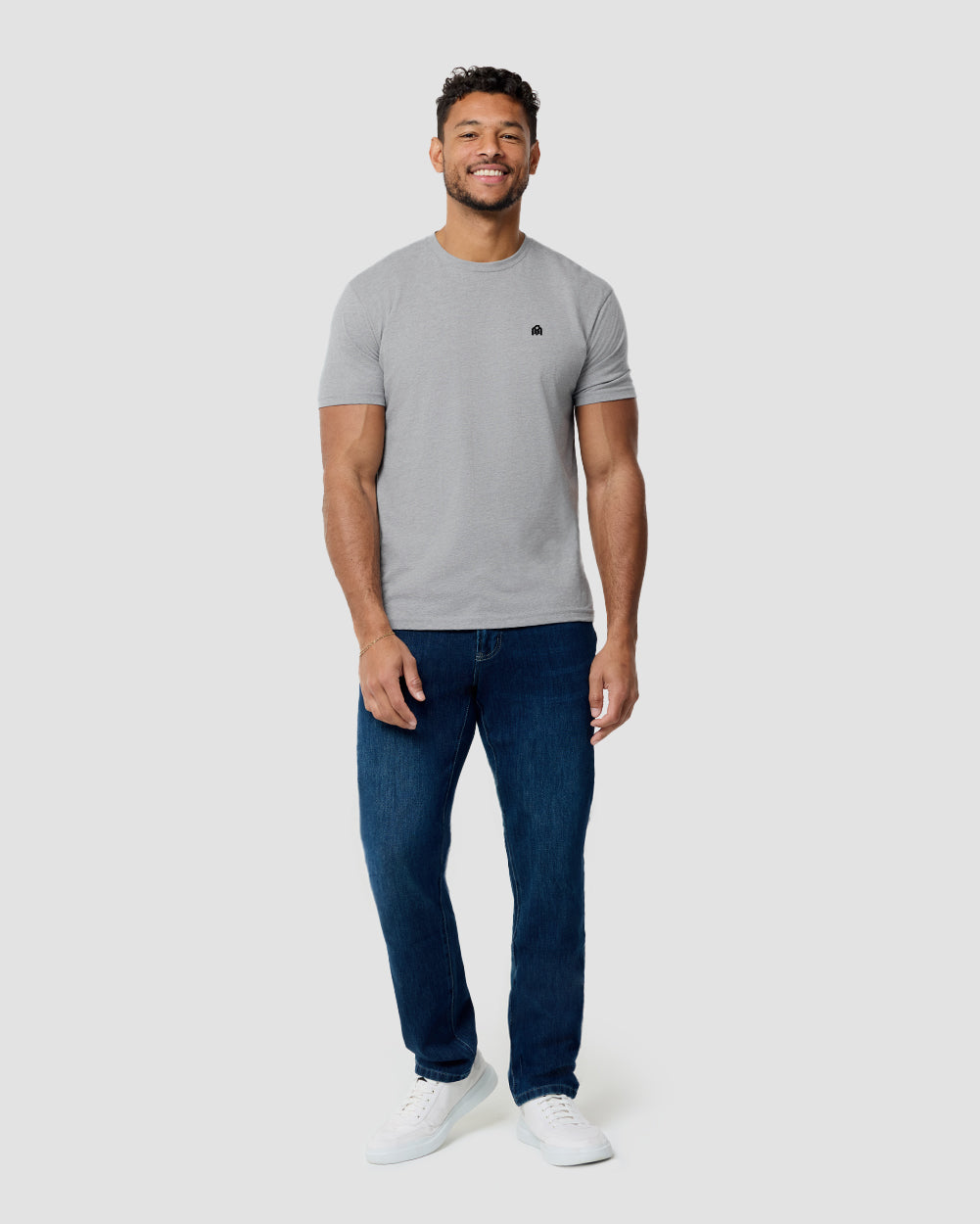 Basic Tee - Branded-Grey-Tall-Regular-Full--Model---L