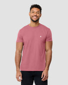 Basic Tee - Branded-Heather Mauve-Reg-Regular-Front--Model---L