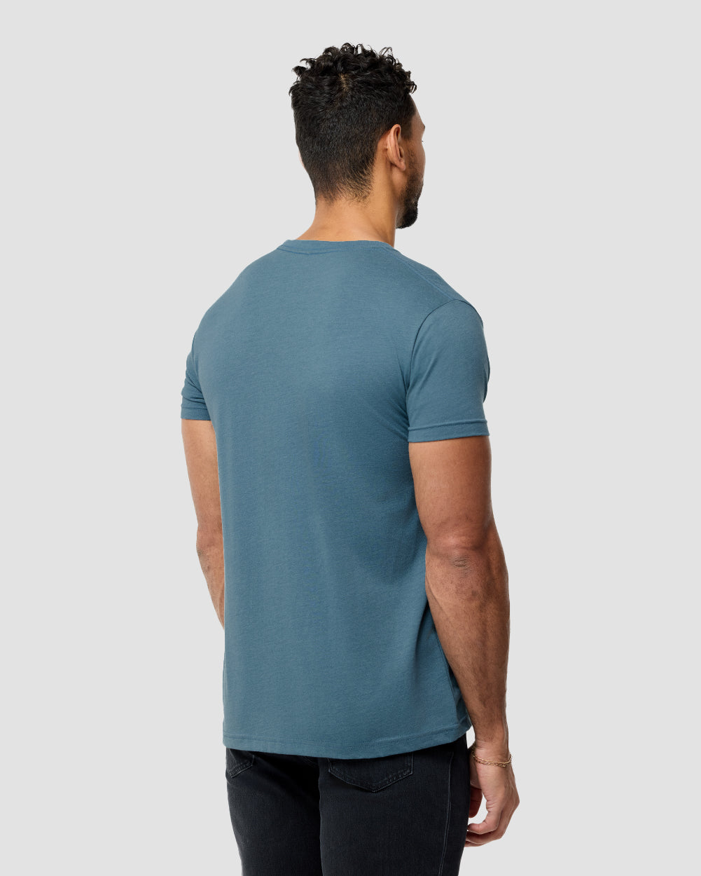 Basic Tee - Branded-Indigo-Tall-Regular-Back--Model---L