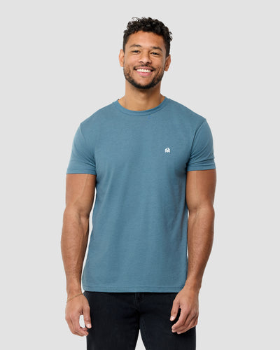 Basic Tee - Branded-Indigo-Front--Model---M-Regular