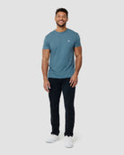Basic Tee - Branded-Indigo-Reg-Regular-Full--Model---L
