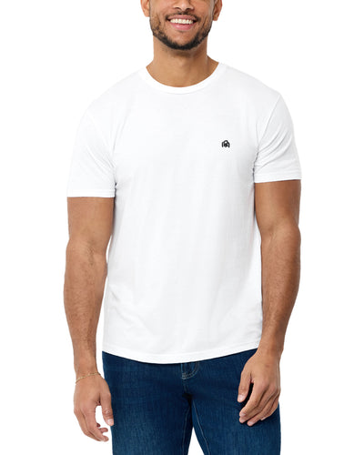 Branded Basic Tee-White-Front