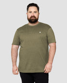 Basic Tee - Branded-Olive Green-Tall-Regular-Front--Model---L