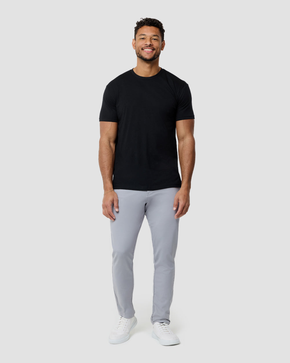 Basic Tee - No Logo-Black-Tall-Regular-Full--Model---L