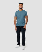 Basic Tee - No Logo-Indigo-Reg-Regular-Full--Model---L