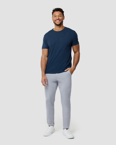 Basic Tee - No Logo-Navy-Tall-Regular-Full--Model---L
