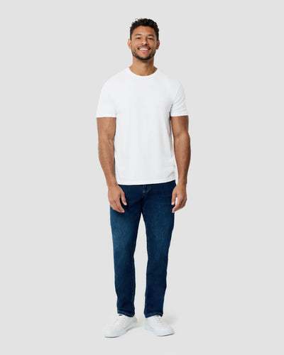 Basic Tee - No Logo-White-Reg-Regular-Full--Model---L