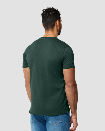 Basic Tee - No Logo-Forest Green-Reg-Regular-Back--Model---L