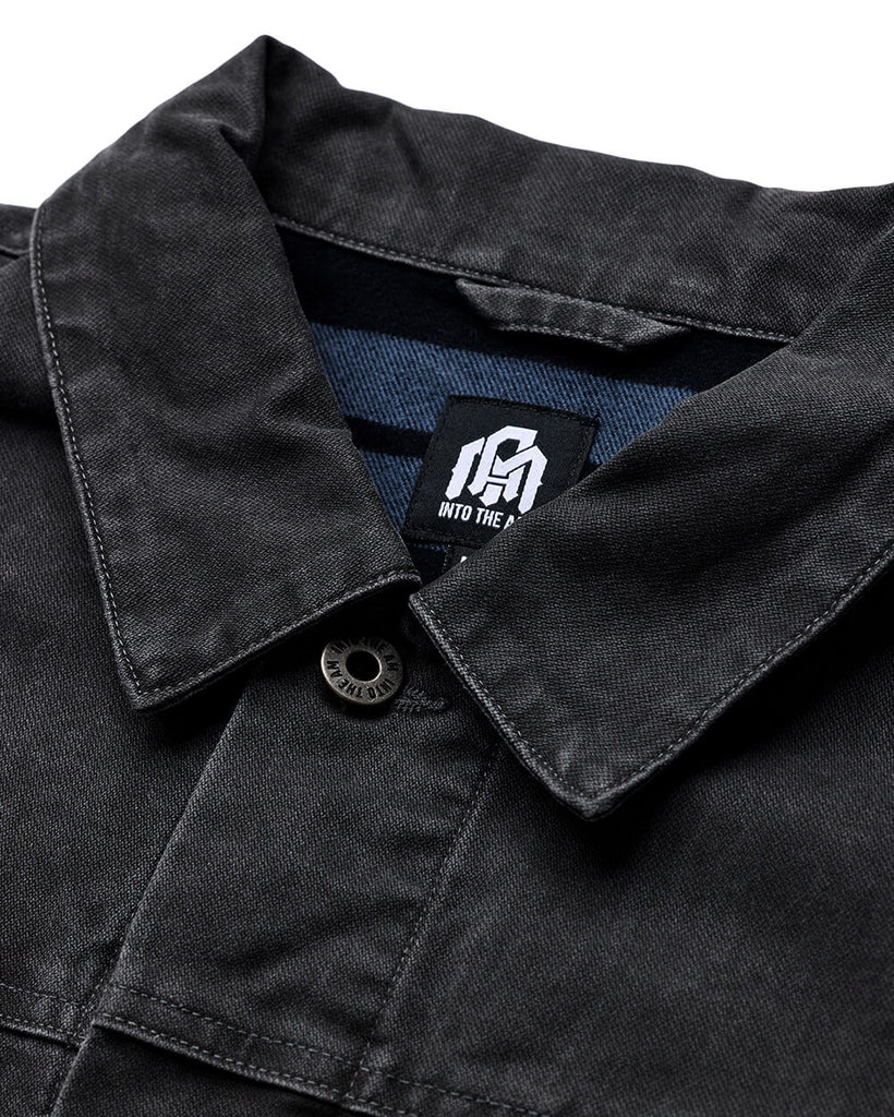 Tradesman Trucker Jacket - Non-Branded-Black-Detail3