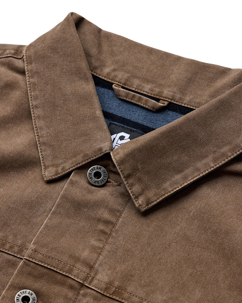 Tradesman Trucker Jacket - Non-Branded-Brown-Detail3