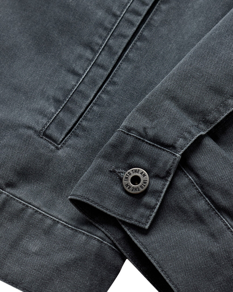 Tradesman Trucker Jacket - Non-Branded-Charcoal-Detail1