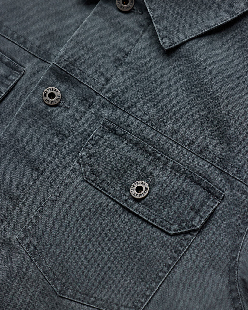 Tradesman Trucker Jacket - Non-Branded-Charcoal-Detail2