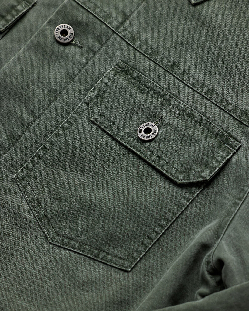 Tradesman Trucker Jacket - Non-Branded-Dark Olive-Detail3