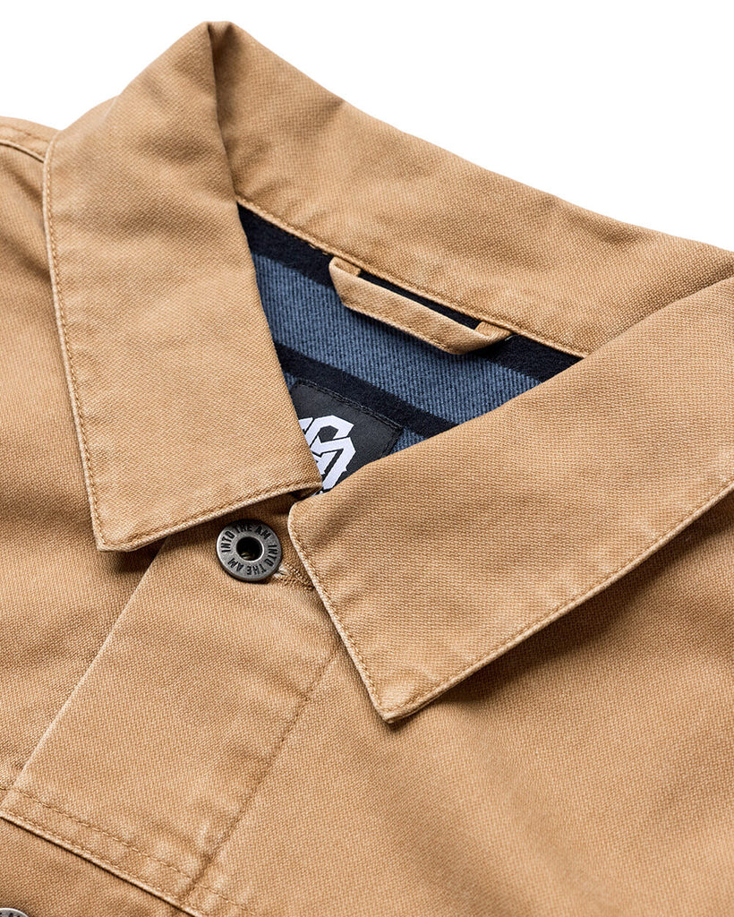 Tradesman Trucker Jacket - Non-Branded-Khaki-Detail3