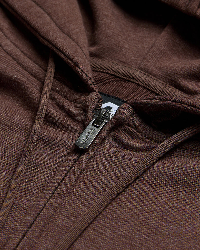 Zip-Up Hoodie - Non-Branded-Brown-Regular-Detail2--Model---L