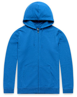 Zip-Up Hoodie - Non-Branded-Cool Blue-Regular-Mock--Zac---L