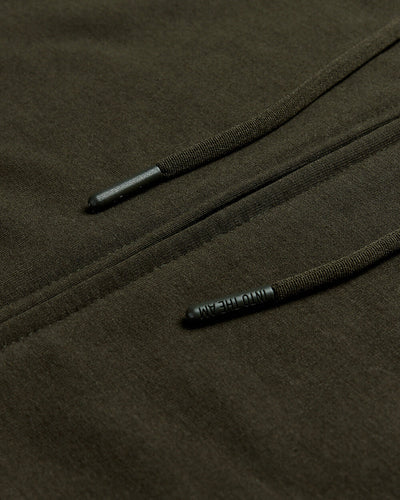 Zip-Up Hoodie - Non-Branded-Midnight Olive-Regular-Detail--Model---L