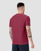 Active Tee-Maroon-Reg-Regular-Back--Model---L