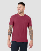 Active Tee-Maroon-Reg-Regular-Front--Model---L