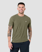 Active Tee-Olive Green-Reg-Regular-Front--Model---L