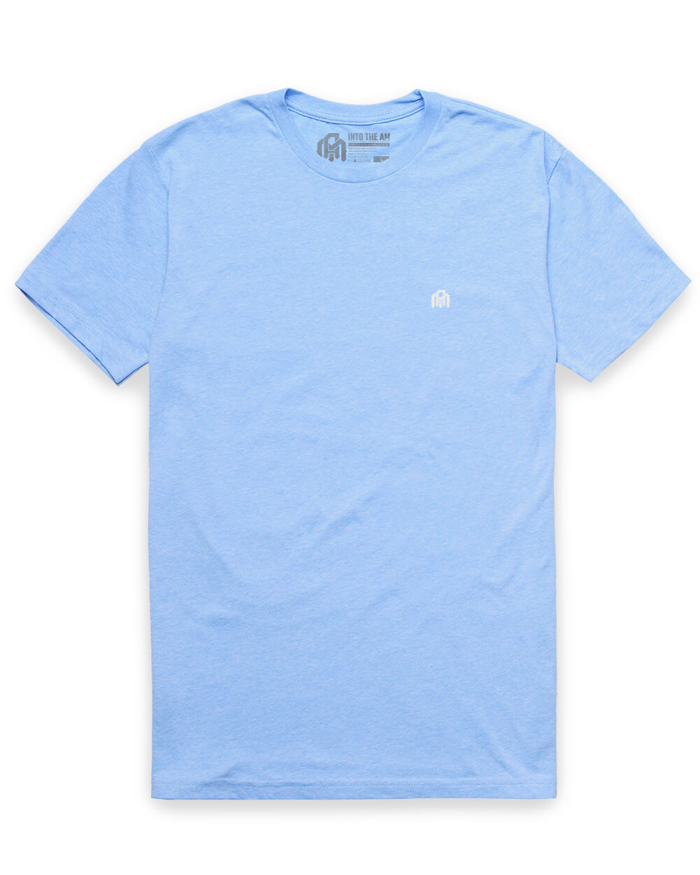 Basic Tee - Logo-Heather Columbia Blue-Reg-Regular-Mock--Model---L