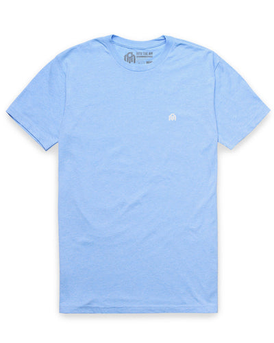Basic Tee - Logo-Heather Columbia Blue-Reg-Regular-Mock--Model---L
