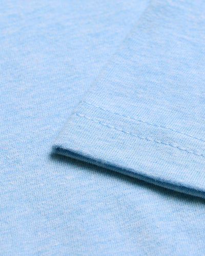 Basic Tee - Logo-Heather Columbia Blue-Reg-Regular-Detail--Model---L